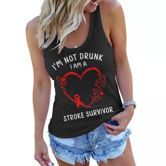 Im Not Drunk I Am A Stroke Survivor Funny Stroke Warrior  Women Flowy Tank