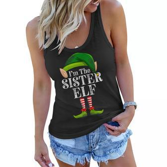 Im The Sister Elf Matching Family Christmas Funny Costume Women Flowy Tank | Mazezy