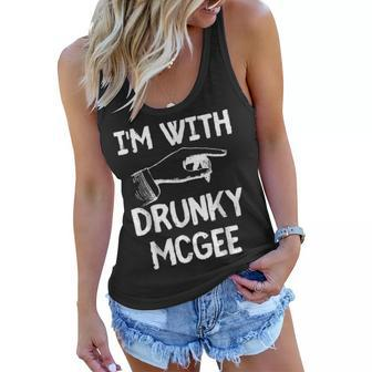 Im With Drunky Mcgee Funny Couples St Patricks Day Women Flowy Tank - Seseable