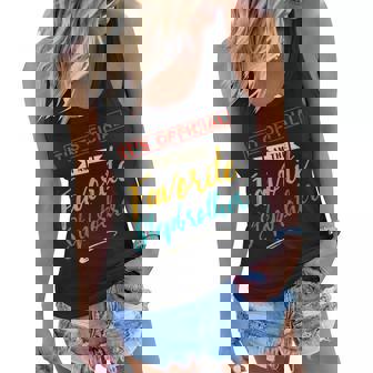 Its Official Im The Favorite Stepbrother Gift From Sister Women Flowy Tank | Mazezy