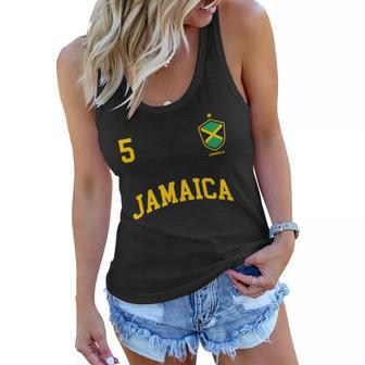 Jamaica Shirt Number 5 Soccer Team Sports Jamaican Flag Shirt Hoodie Tank Top Women Flowy Tank - Thegiftio UK