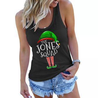 Jones Squad Elf Group Matching Family Name Christmas Gift Women Flowy Tank | Mazezy