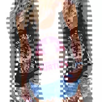 Just A Girl Who Loves Turtles Lovers Sea Turtle Girls Turtle Women Flowy Tank | Mazezy