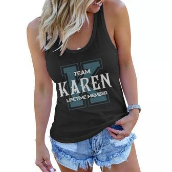 Karen Shirts - Team Karen Lifetime Member Name Shirts Women Flowy Tank - Thegiftio UK