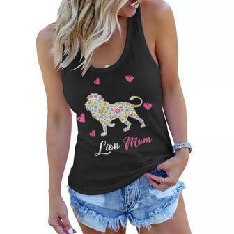 Lion Mom Funny Animal Gift For Mothers Day Women Flowy Tank - Seseable