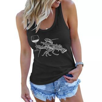 Lobster Wine Drinking Funny Beach Cruise Vacation Gift Women Flowy Tank | Mazezy