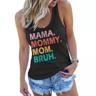 Mama Mommy Mom Bruh Mothers Day Vintage Funny Mother Gift For Womens Women Flowy Tank - Thegiftio UK