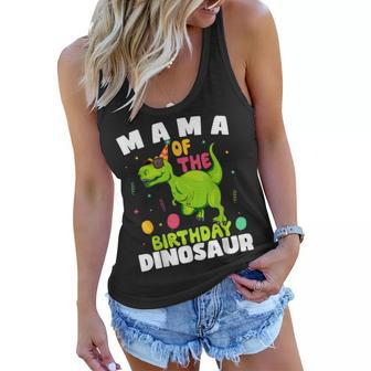 Mama Of The Birthday Dinosaur T-Rex Boy Matching Family Women Flowy Tank | Mazezy