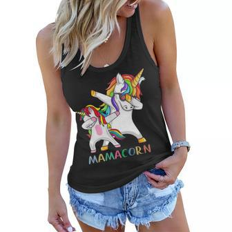 Mamacorn Unicorn Dabbing Costume Mom For Mothers Day Women Flowy Tank - Seseable