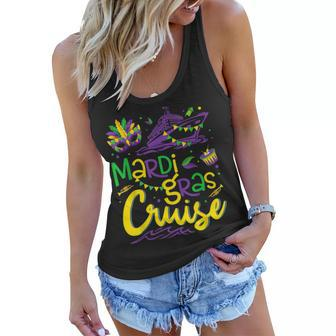 Mardi Gras Cruise Crew 2023 Funny Cruising Men Women Costume V2 Women Flowy Tank - Seseable