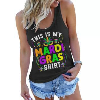 Mardi Gras Outfits Clothes For Mens Womens Kids Toddler V2 Women Flowy Tank - Seseable