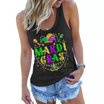 Mardi Gras Party Hat Costume Clothes For Mens Womens Kids Women Flowy Tank - Seseable