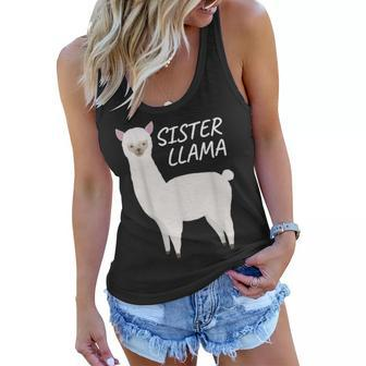 Matching Family Llama Gift Sister Llama For Sis Women Flowy Tank | Mazezy