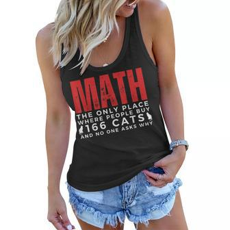 Math Teacher Student Cat Lover Mathematics Humor Women Flowy Tank | Mazezy