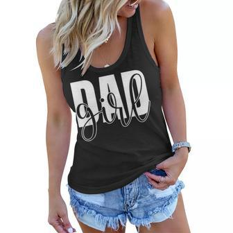 Mens Girl Dad Papa Gift For Men From Wife And Daughter Women Flowy Tank | Mazezy