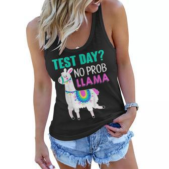 Mens Test Day No Prob Llama Testing Teacher Educator T Shirt Women Flowy Tank | Mazezy