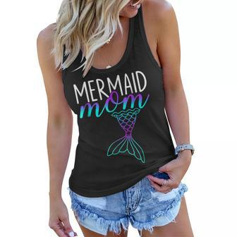 Mermaid Mom Mothers Day T Shirt Mermom Birthday Party Gift Women Flowy Tank | Mazezy