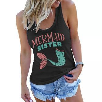 Mermaid Sister Fish Tail Sis Family Security Matching Gift Women Flowy Tank | Mazezy