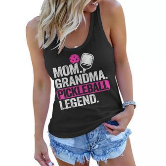 Mom Grandma Pickleball Legend Player Funny Pickle Ball Women Flowy Tank - Seseable