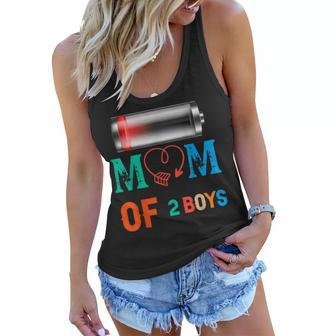 Mom Of 2 Boys Gift From Son Mothers Day Birthday Gift For Women Women Flowy Tank | Mazezy