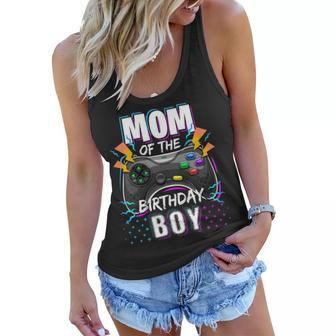 Mom Of The Birthday Boy Matching Video Gamer Birthday Party Women Flowy Tank | Mazezy