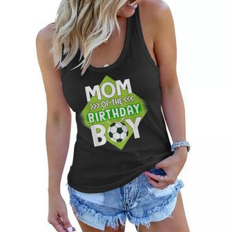 Mom Of The Birthday Boy Soccer Mom For Birthday Boy Women Flowy Tank | Mazezy