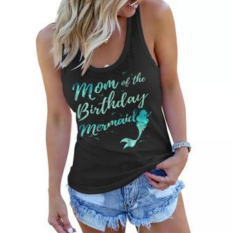 Mom Of The Birthday Mermaid Party Outfit Shirts For Women Women Flowy Tank | Mazezy