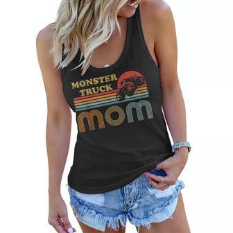 Monster Truck Mom Vintage Sunset Retro Horizon Lines Women Flowy Tank - Seseable