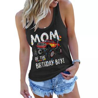 Monster Truck Party Mom Of Birthday Boy Shirt Gift Women Flowy Tank | Mazezy