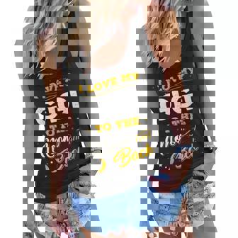 Mothers Day I Love My Gigi To The Moon And Back Women Flowy Tank | Seseable CA