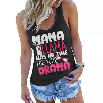 Mothers Day Quotes Mama Llama Has No Time For Your Drama 22 Women Flowy Tank - Thegiftio UK