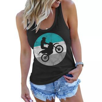 Motocross Retro Dirt Bike Gift For Men Women Boys & Girls Women Flowy Tank | Mazezy