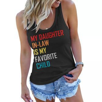 My Daughter In Law Is My Favorite Child Retro Family Humor Women Flowy Tank | Mazezy