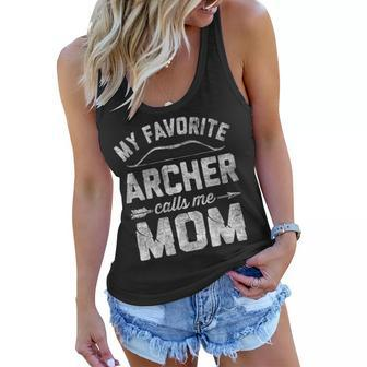 My Favorite Archer Calls Me Mom Archery Mothers Day Women Flowy Tank | Mazezy
