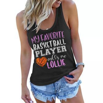 My Favorite Basketball Player Call Me Lollie Women Flowy Tank - Thegiftio UK