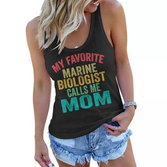 My Favorite Marine Biologist Calls Me Mom - Mothers Day Women Flowy Tank | Mazezy