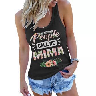 My Favorite People Call Me Mima Grandma Gifts For Women Women Flowy Tank - Seseable