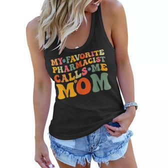 My Favorite Pharmacist Calls Me Mom Funny Groovy Mothers Day Women Flowy Tank | Mazezy