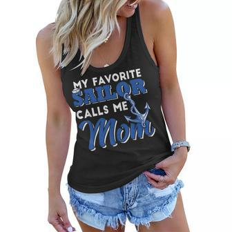 My Favorite Sailor Calls Me Mom Mothers Day Women Flowy Tank | Mazezy