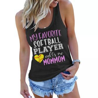 My Favorite Softball Player Call Me Mommom Mom-Mom Women Flowy Tank | Mazezy