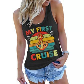 My First Cruise Men Women Girls And Boys Funny Cruise Trip Women Flowy Tank | Mazezy
