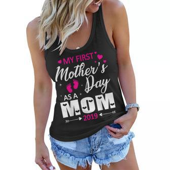 My First Mothers Day As A Mom 2019 Happy Lovely Shirt Women Flowy Tank | Mazezy