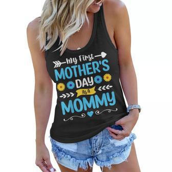 My First Mothers Day As A Mommy Mothers Day 2023 Women Flowy Tank | Mazezy DE