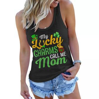 My Lucky Charms Call Me Mom Happy St Patricks Day Lucky Mama Women Flowy Tank - Seseable