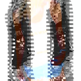 Never Underestimate An Old Man Bowling Women Flowy Tank - Thegiftio