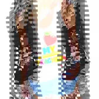 Ns Graduation I Heart My Teachers I Love My Teachers Women Flowy Tank | Mazezy
