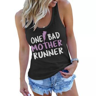 One Bad Mother Runner - Mothers Day Marathon 5K Women Flowy Tank - Thegiftio UK