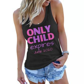 Only Child Expires June 2020 Announce Big Sister Sibling Women Flowy Tank | Mazezy