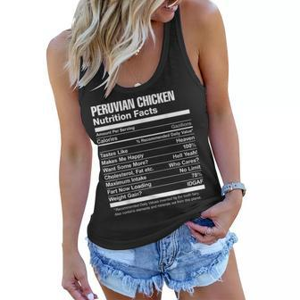 Peruvian Chicken Nutrition Facts Funny Graphic Women Flowy Tank | Mazezy