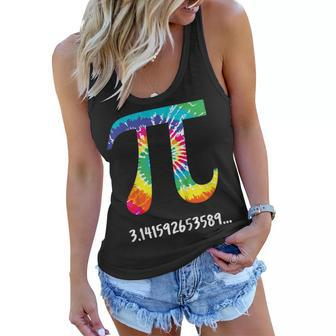 Pi Day Tie Dye T Shirt For Math Teacher Physics Teacher Women Flowy Tank | Mazezy